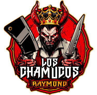 custom graphic art for patch, red devil with knife and klever with king crown