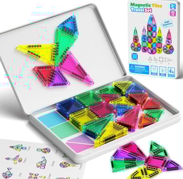 Smaller Magnetic Tile Set for Travel