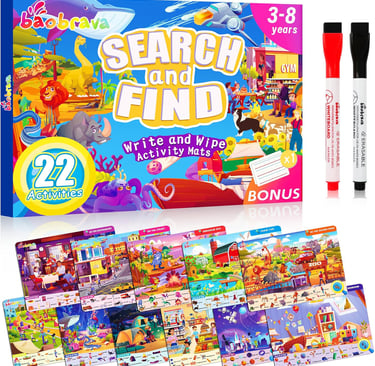 Kids Wipeable Search and Find Travel Activity