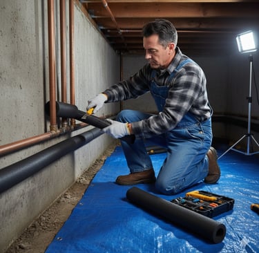 insulate pipes, protect pipes