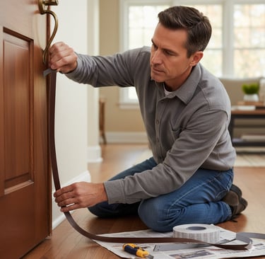 weatherstripping, replace weather stripping, seal around doors