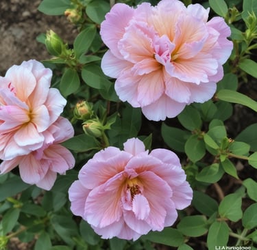 pink roses starting to lose color im garden