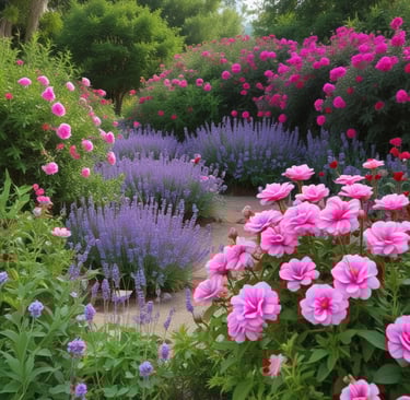 flower garden of edible flowers