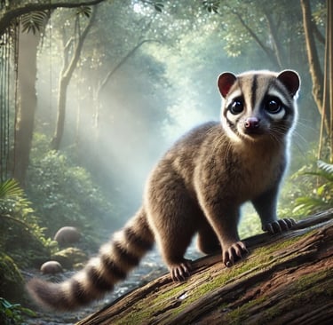 Luwak (Palmenzibetkatze) in natürlicher Umgebung