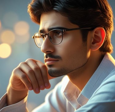 jeune homme qui réfléchit