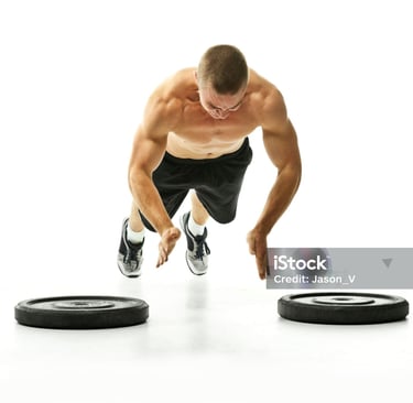 a man doing a plyometric exercise