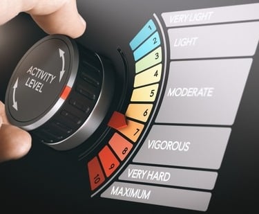 a dial for a fitness monitor