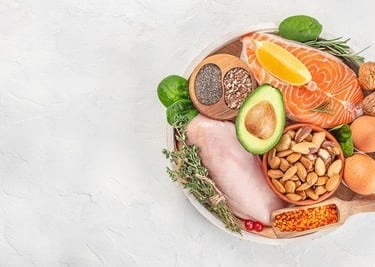 a plate of healthy food