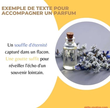 exemple de texte pour accompagner un parfum