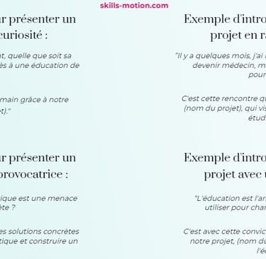 exemple d'introduction pour présenter un projet