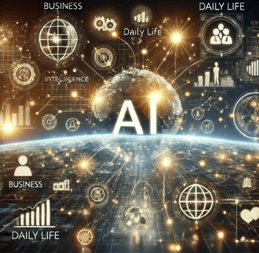 a globe with a globe and icons of ai