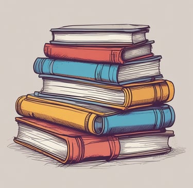 a book shelf filled with lots of books