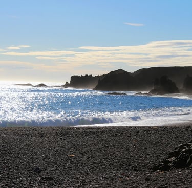 Iceland black beach