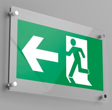 Senaletica interior para oficinas en Lima con placas y letreros personalizados en acrilico