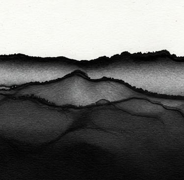 Degradado creado con carboncillo líquido sobre papel