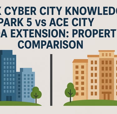 Jainx Cyber City knowledge Pakr 5 vs Ace City Noida Extension