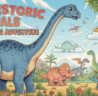 sampul colourin ebook dengan tema dinosaurus
