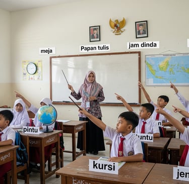 anak anak Sd indonesia didalam kelas