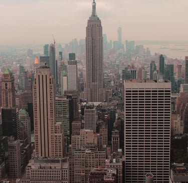 classica visuale dall'alto dello skyline di New York. adatto per poster e incorniciato.
