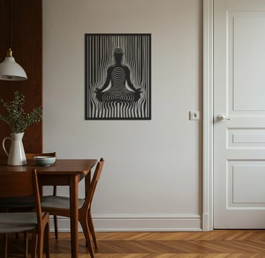 Abstract metal wall art, modern and artistic home decor