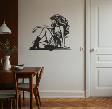 Modern metal wall art, contemporary home decor pieces
