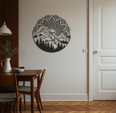 Modern metal wall art, contemporary home decor pieces