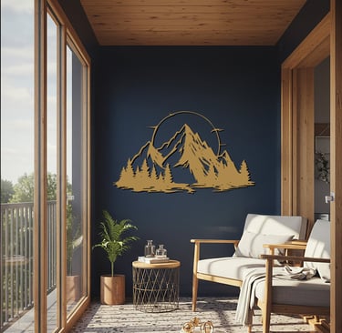 Modern metal wall art, contemporary home decor pieces