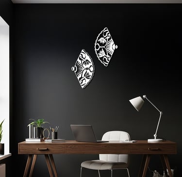 Modern metal wall art, contemporary home decor pieces