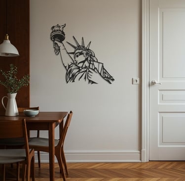 Modern metal wall art, contemporary home decor pieces