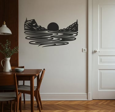 Modern metal wall art, contemporary home decor pieces