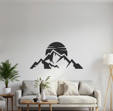 Modern metal wall art, contemporary home decor pieces