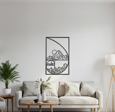 Abstract metal wall art, modern and artistic home decor