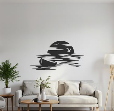 Abstract metal wall art, modern and artistic home decor