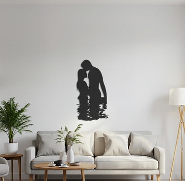 Modern metal wall art, contemporary home decor pieces