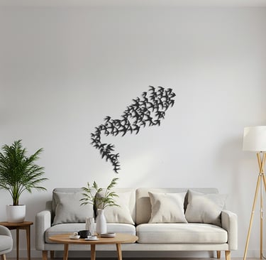 Modern metal wall art, contemporary home decor pieces