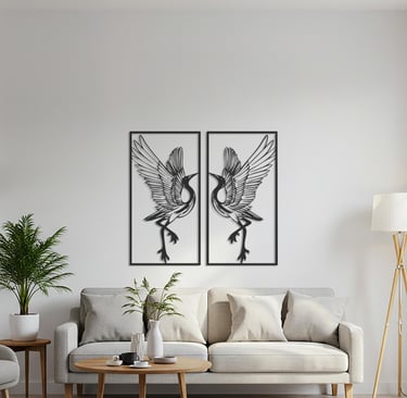 Modern metal wall art, contemporary home decor pieces