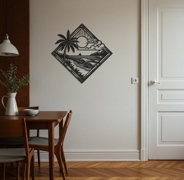 Modern metal wall art, contemporary home decor pieces