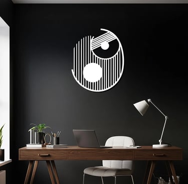 Modern metal wall art, contemporary home decor pieces