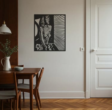 Modern metal wall art, contemporary home decor pieces