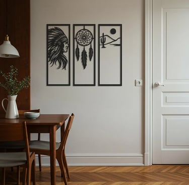 Modern metal wall art, contemporary home decor pieces