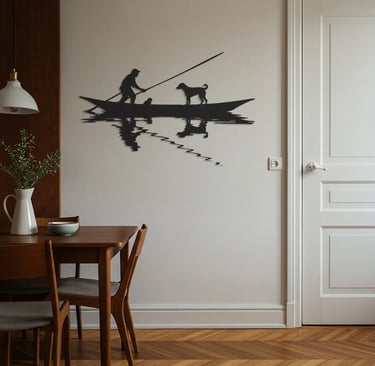 Modern metal wall art, contemporary home decor pieces