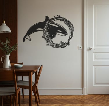 Modern metal wall art, contemporary home decor pieces