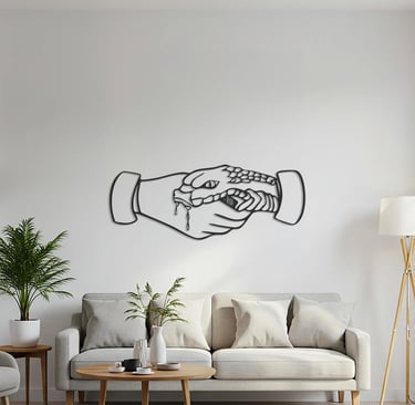 Modern metal wall art, contemporary home decor pieces
