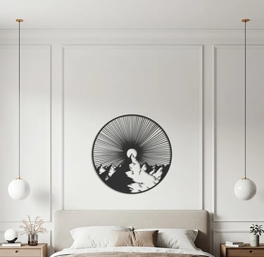 Modern metal wall art, contemporary home decor pieces