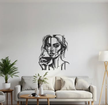 Abstract metal wall art, modern and artistic home decor