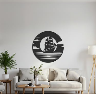 Modern metal wall art, contemporary home decor pieces
