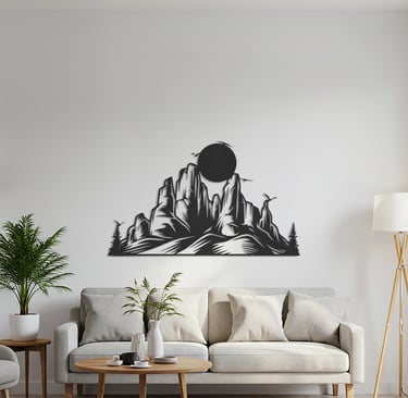 Modern metal wall art, contemporary home decor pieces
