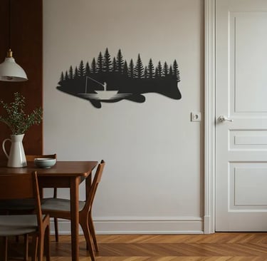 Modern metal wall art, contemporary home decor pieces