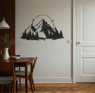 Modern metal wall art, contemporary home decor pieces