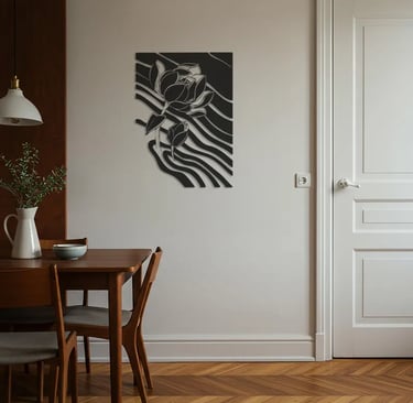 Modern metal wall art, contemporary home decor pieces